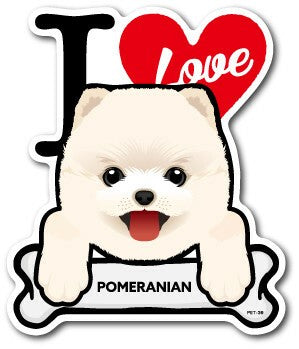 I Love Dog Car Sticker – 25 Dog Breeds | Waterproof Vinyl Decal