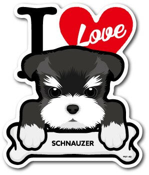 I Love Dog Car Sticker – 25 Dog Breeds | Waterproof Vinyl Decal