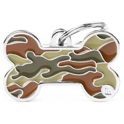 My Family Style Camouflage Big Bone ID Tag