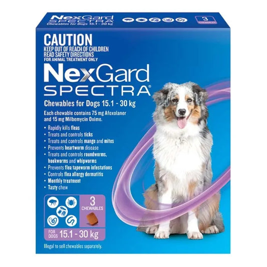 NEXGARD SPECTRA FOR DOGS 15.1-30KG 3S