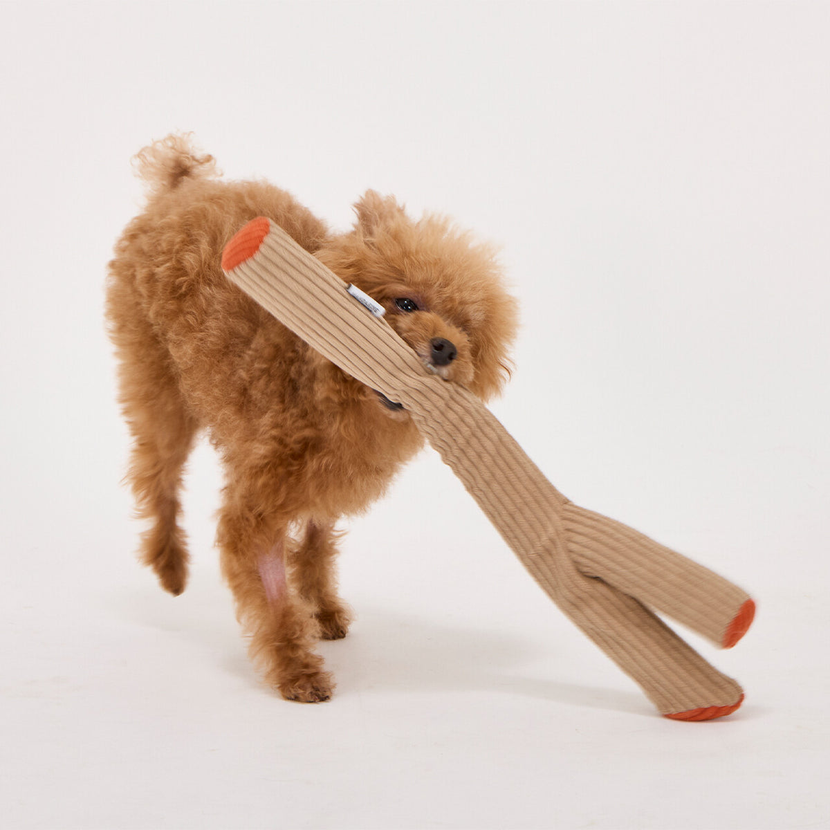 Mandarine Brothers Wood Stick Plush Dog Toy