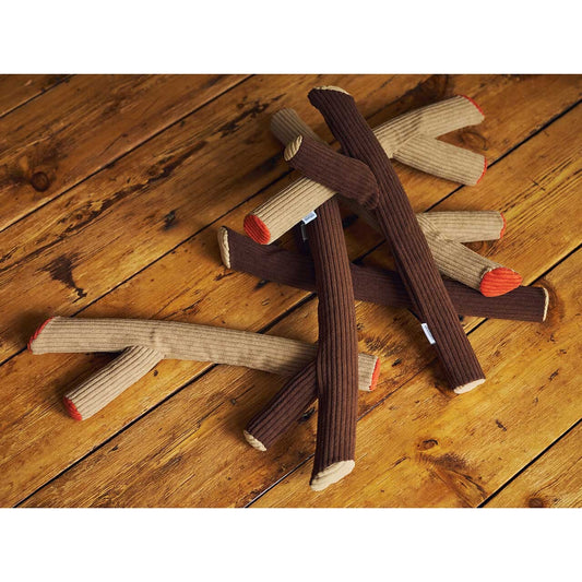 Mandarine Brothers Wood Stick Plush Dog Toy