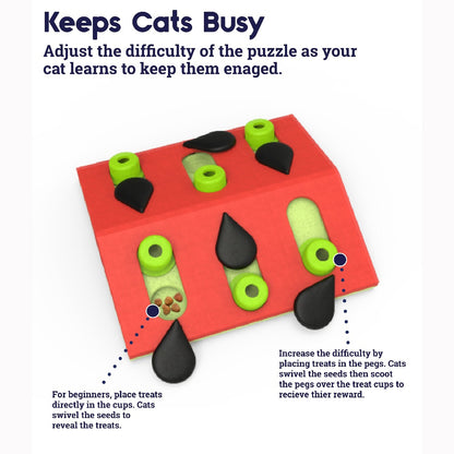 Nina Ottosson CATSTAGES MELON MADNESS PUZZLE & PLAY - CAT PUZZLE GAME LEVEL 2
