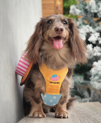 Plush Small Dog Harness - Yellow
