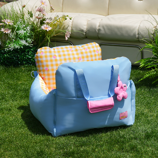 Zeze Dog Car Seat Bed (Yellow & Blue)