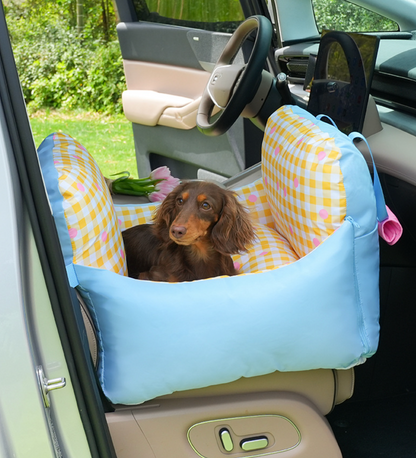 Zeze Dog Car Seat Bed (Yellow & Blue)