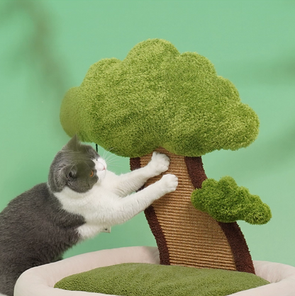 Zeze "Pine Under Tree" Cat Scratcher Bed (L)