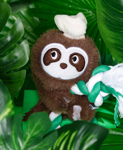Zeze Shala Sloth Crinkle Rope Dog Toy