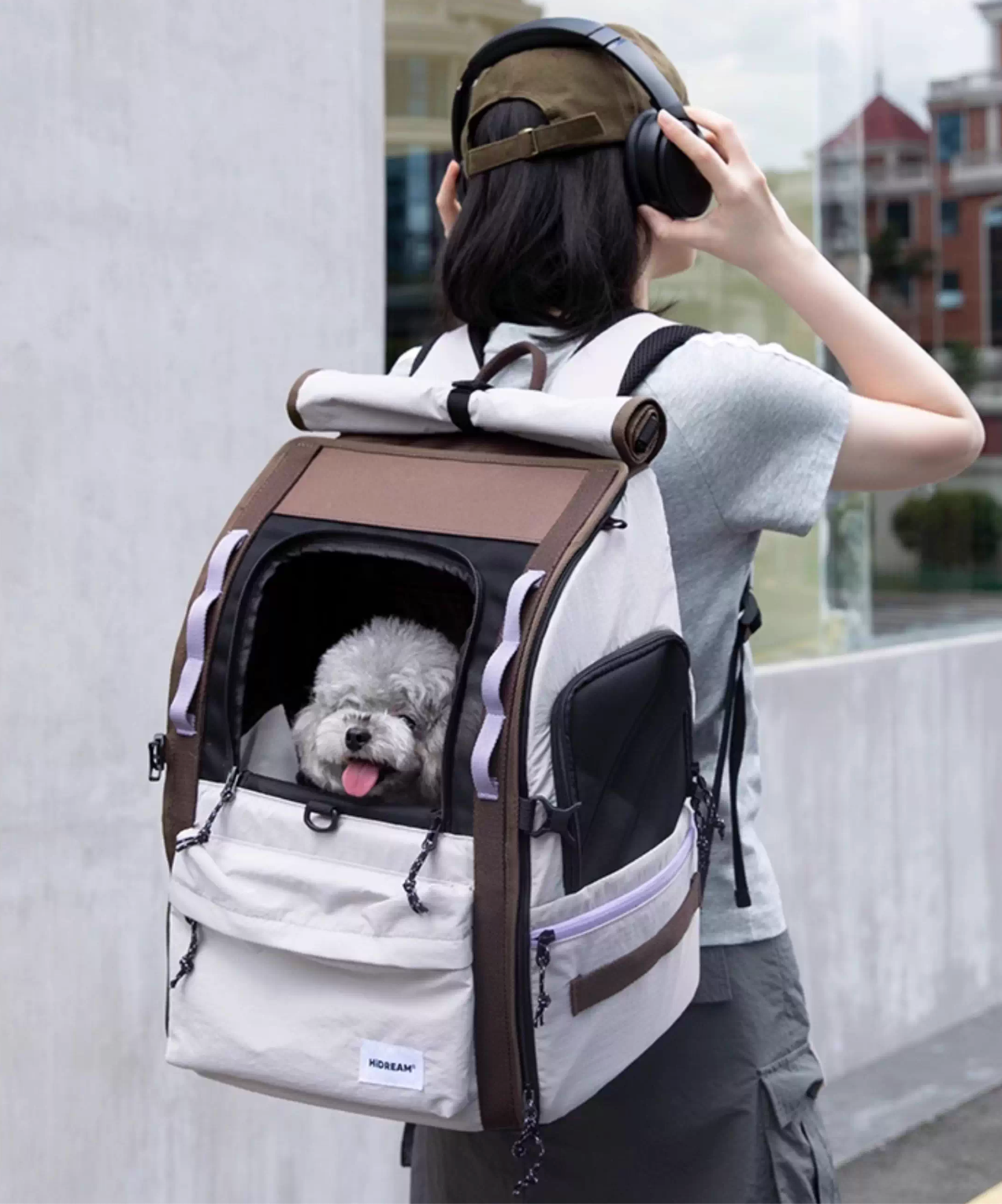 (NEW) HiDream Freedom Go Front Pet Carrier for Cats & Small Dogs (Grey)