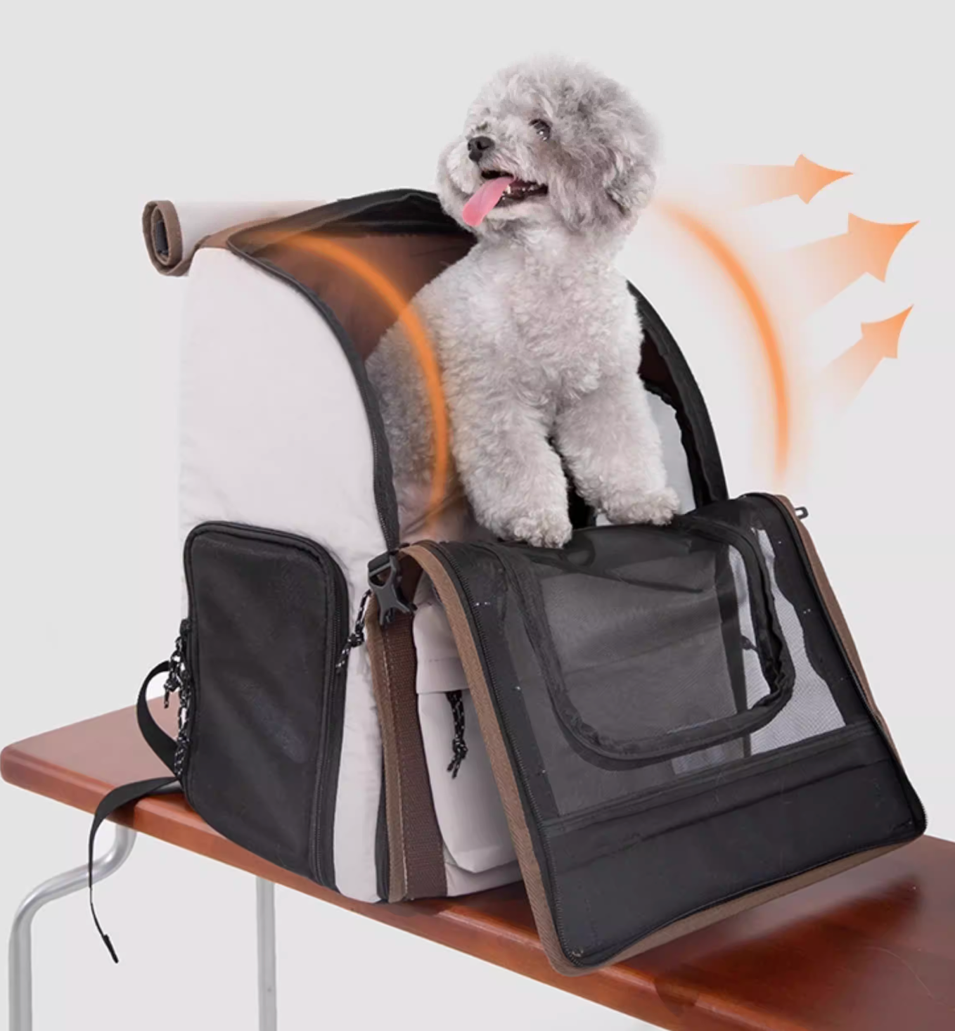 (NEW) HiDream Freedom Go Front Pet Carrier for Cats & Small Dogs (Grey)