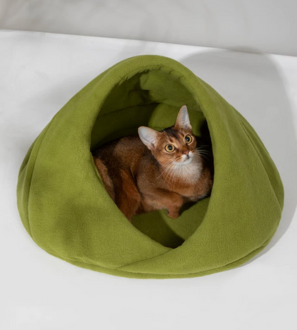 HiDream Cozy Fleece Cat Cave Bed