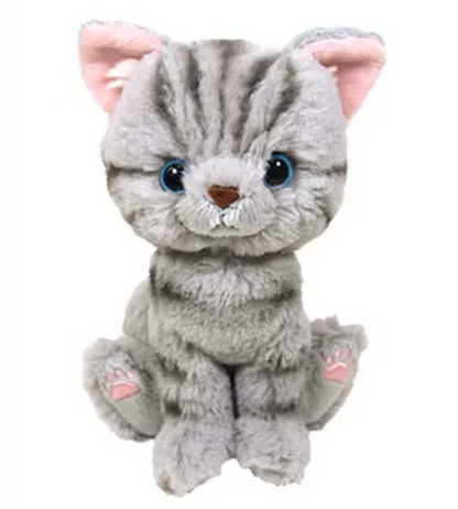 KITTEN STUFFED TOY AMERICAN SHORT HAIR GREY