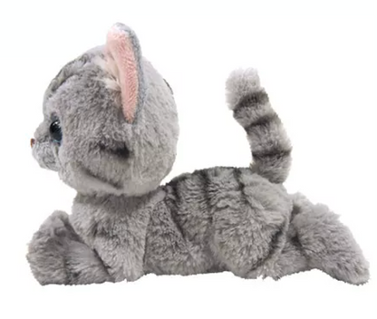KITTEN STUFFED TOY AMERICAN SHORT HAIR GREY