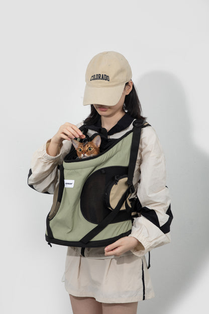 Front Tote Backpack - Green