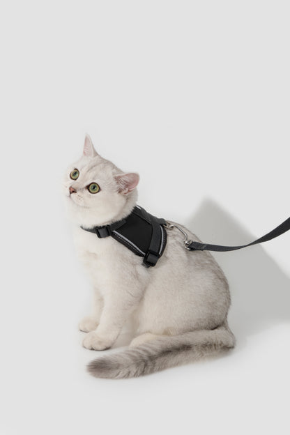 Valley Series Cat Vest Dog Harness Dog Leash Set - Ash Grey