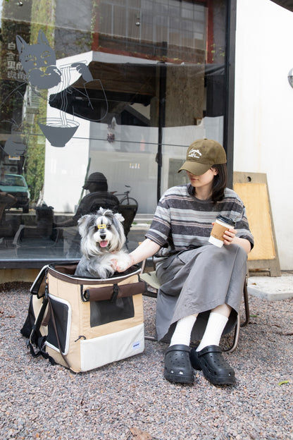 HiDream Expandable Tent Pet Backpack Carrier for Cats & Small Dogs-Light Blue