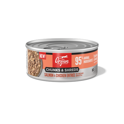 ORIJEN™ CHUNKS & SHREDS - SALMON & CHICKEN ENTRÉE 155g