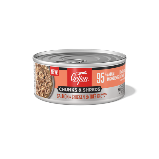 ORIJEN™ CHUNKS & SHREDS - SALMON & CHICKEN ENTRÉE 155g