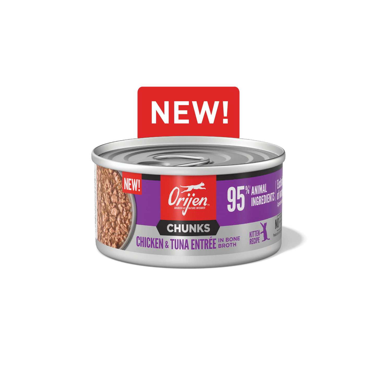ORIJEN™ CHUNKS & SHREDS - CHICKEN & TUNA ENTRÉE (KITTEN) 85g
