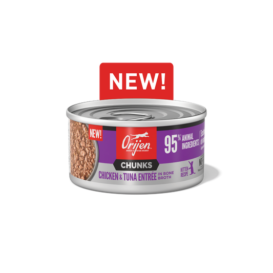 ORIJEN™ CHUNKS & SHREDS - CHICKEN & TUNA ENTRÉE (KITTEN) 85g