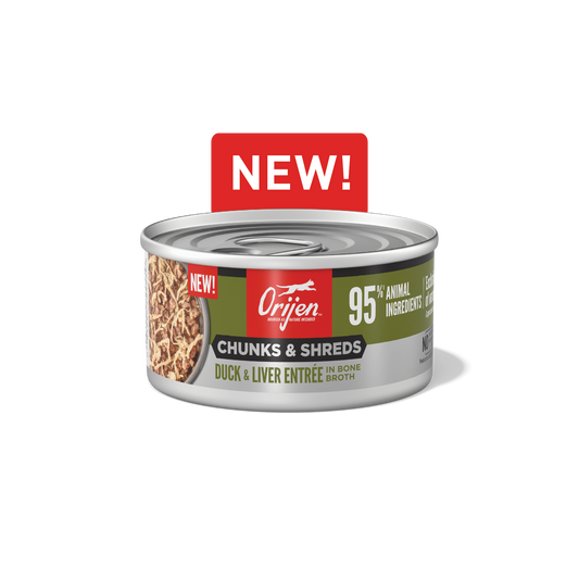 ORIJEN™ CHUNKS & SHREDS - DUCK & LIVER ENTRÉE 85g