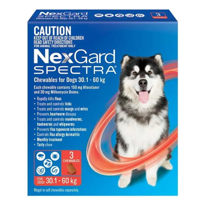 NEXGARD SPECTRA FOR DOGS 30.1 -60kg 3PK