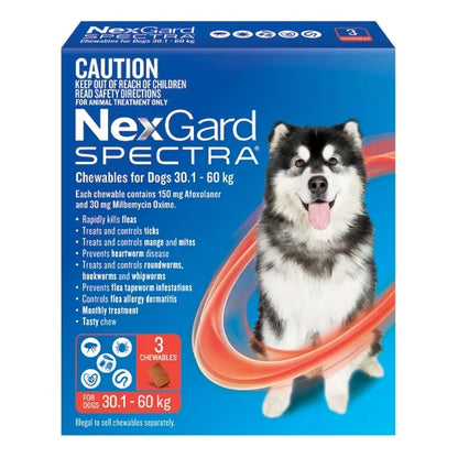 NEXGARD SPECTRA FOR DOGS 30.1 -60kg 3PK