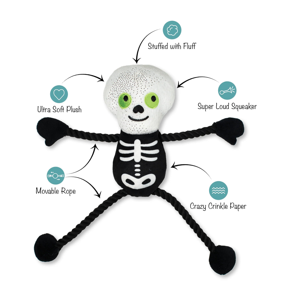 FRINGE STUDIO GOT A BONE TO PICK PLUSH DOG TOY HALLOWEEN