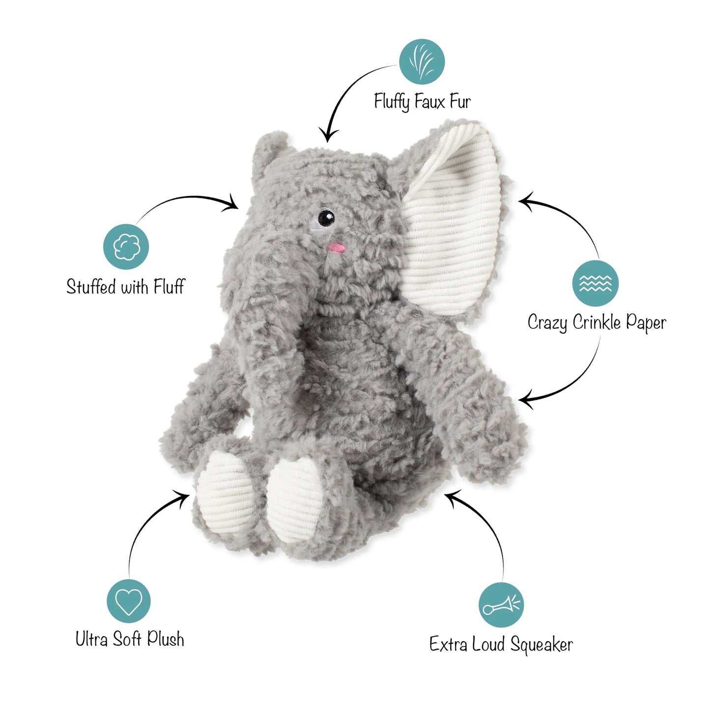 FRINGE STUDIO LOVE YOU A TON PLUSH DOG TOY