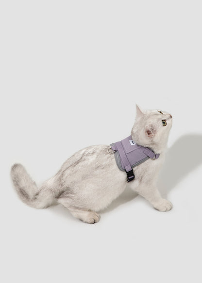 Valley Series Cat Vest Dog Harness Dog Leash Set - Purple
