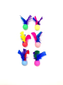 GO CAT FEATHER PONG CARRY AND TOSS CAT TOY (Assorted)