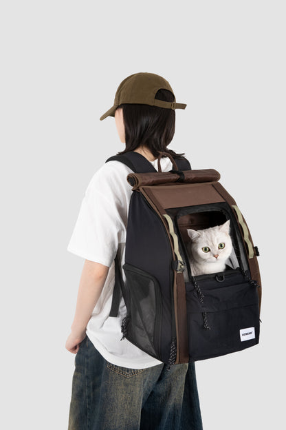 (NEW) HiDream Freedom Go Front Pet Carrier for Cats & Small Dogs (Black)