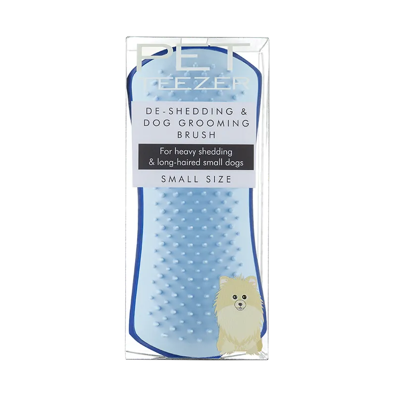 PET TEEZER DESHEDDING SMALL BRUSH BLUE/LIGHT BLUE
