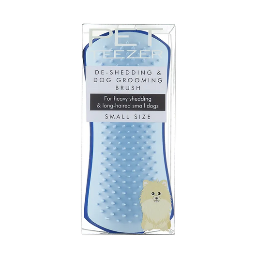 PET TEEZER DESHEDDING SMALL BRUSH BLUE/LIGHT BLUE