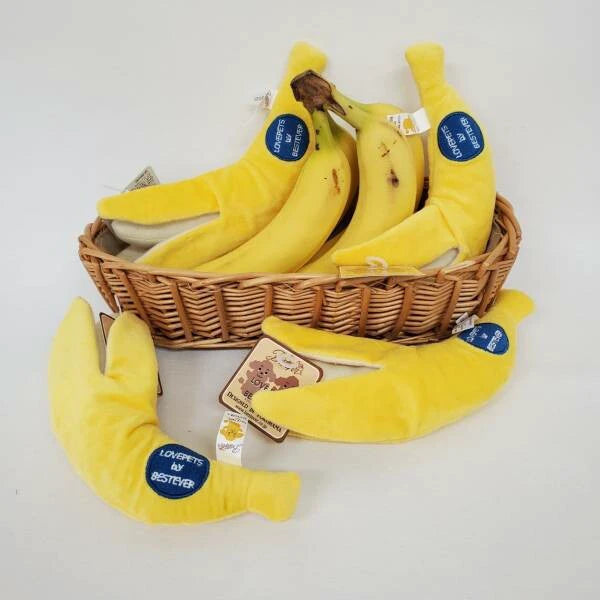 Squeaky Banana Dog Toy | BESTEVER Love Pets