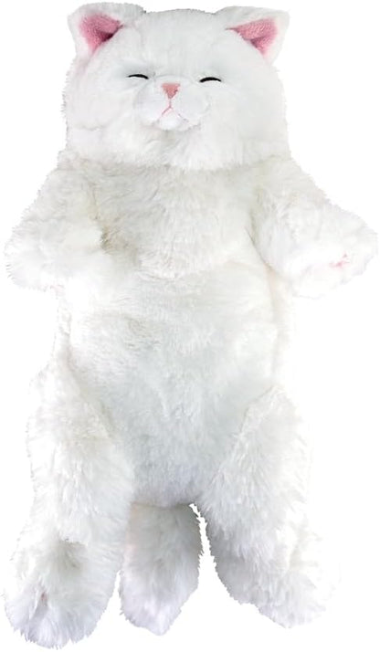 LYING CAT SLEEPING FACE STUFFED TOY M PERSIAN WH