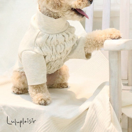 [Japanese-Made Dog Wear] Front Shirring Top