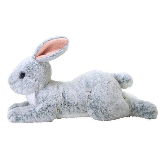 LYING RABBIT STUFFED TOY GREY