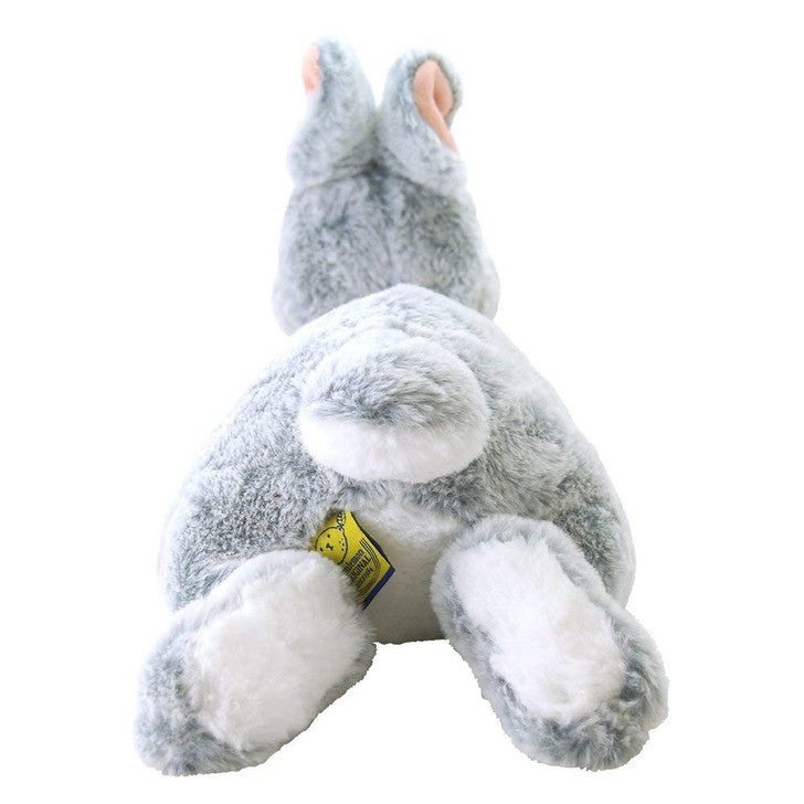 LYING RABBIT STUFFED TOY GREY