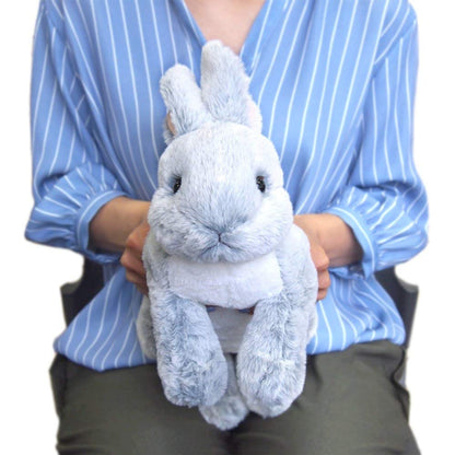 LYING RABBIT STUFFED TOY GREY