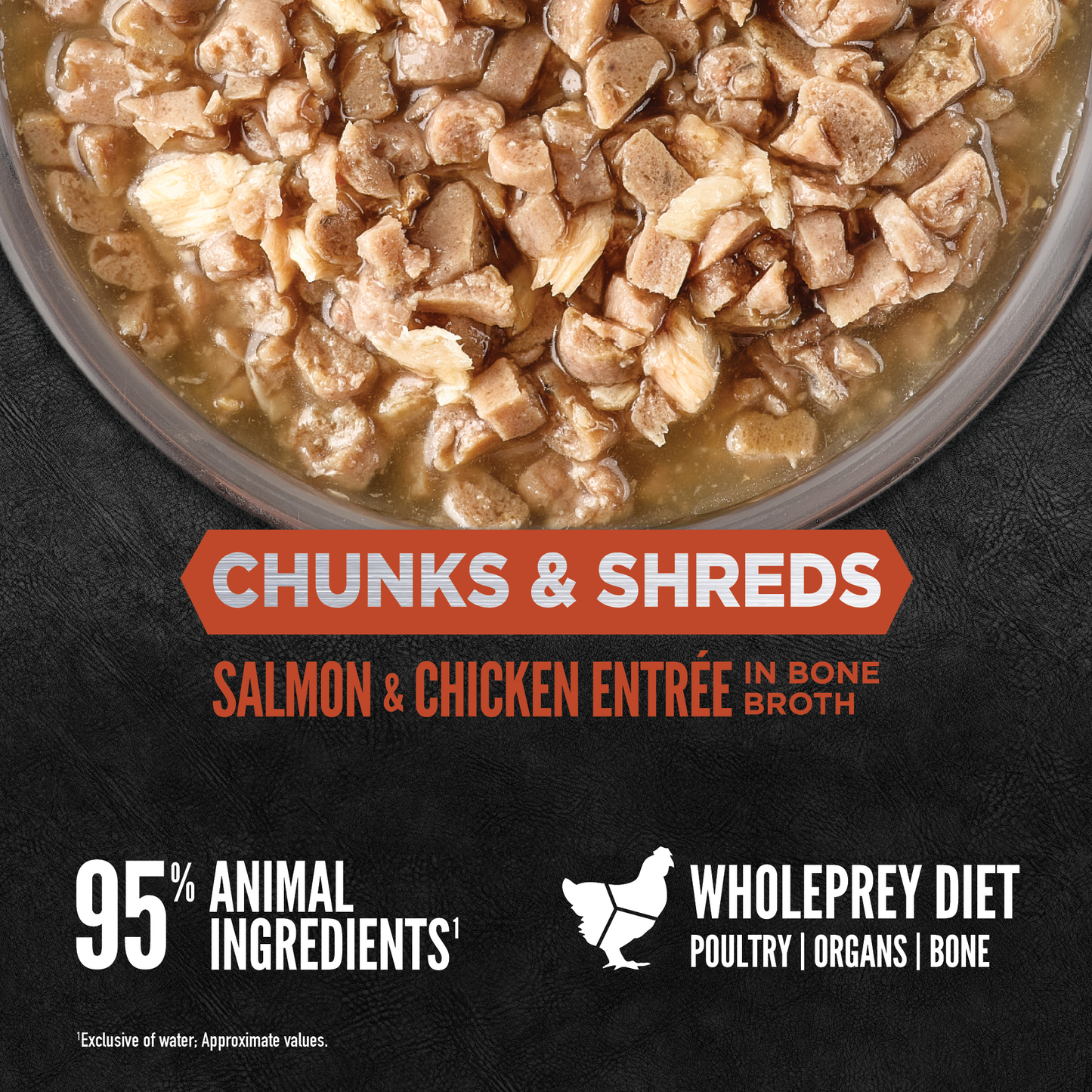 ORIJEN™ CHUNKS & SHREDS - SALMON & CHICKEN ENTRÉE 155g