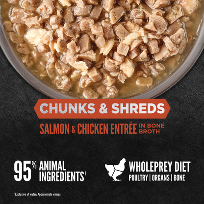 ORIJEN™ CHUNKS & SHREDS - SALMON & CHICKEN ENTRÉE 155g