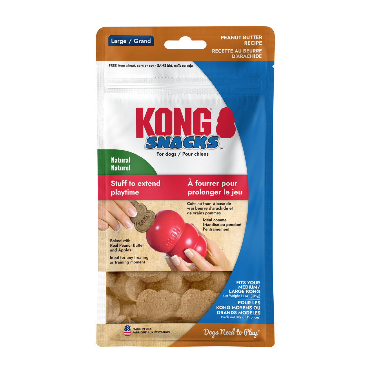 KONG Snack Stuff To Extend Playtime Peanut Butter - Large 312g