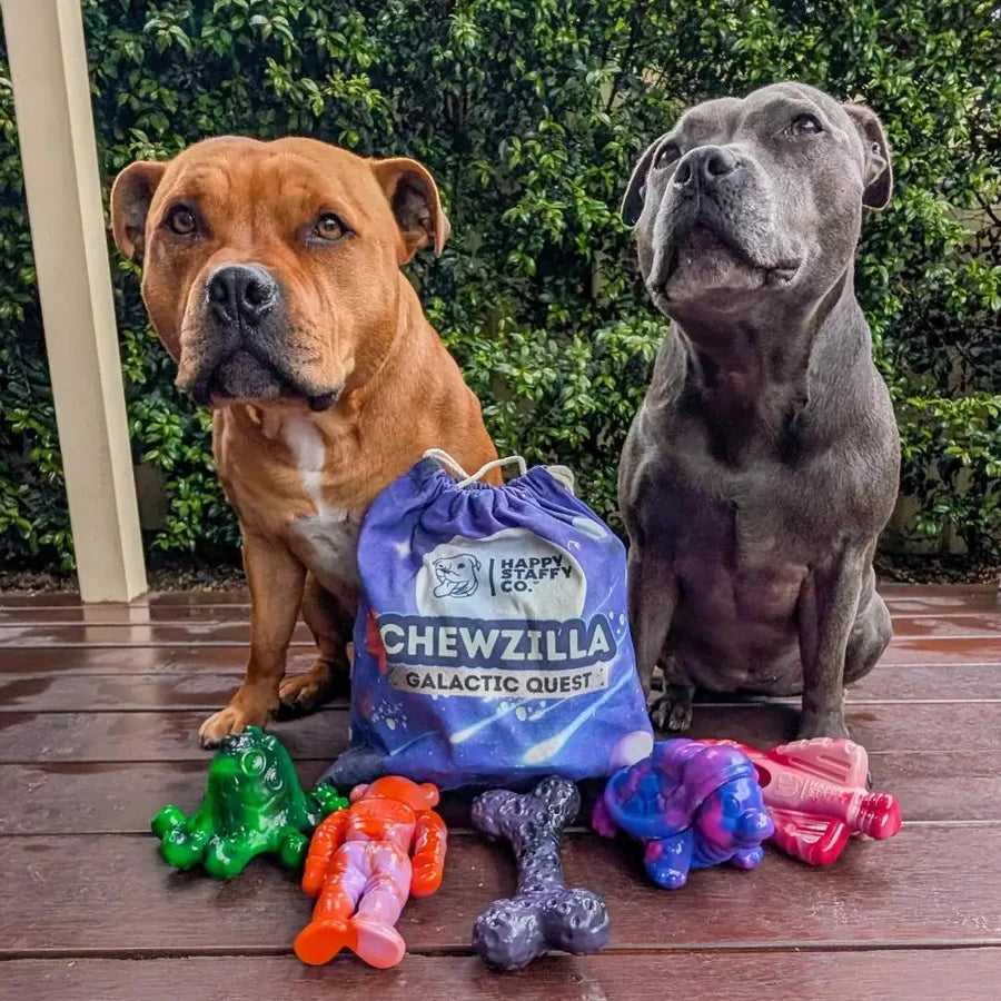 Happy Staffy Co. Chewzilla® Galactic Quest Collection Dog Chew Toys