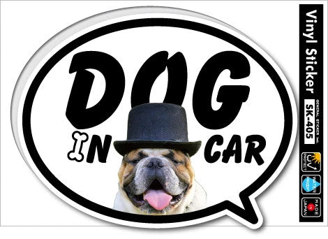 Dog in Car Car Sticker  - Staffy| Waterproof Vinyl Decal