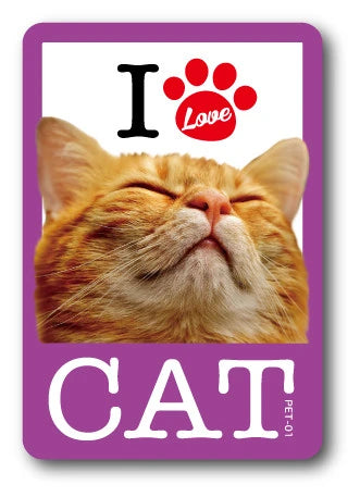 I Love Cat Car Sticker | Waterproof Vinyl Decal