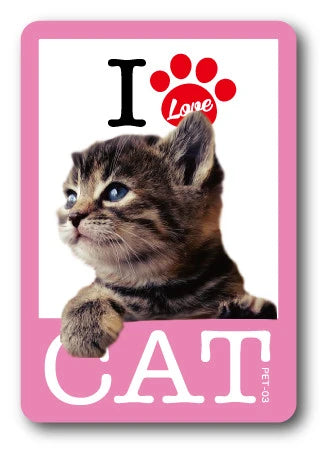 I Love Cat Car Sticker | Waterproof Vinyl Decal