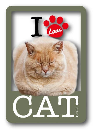 I Love Cat Car Sticker | Waterproof Vinyl Decal