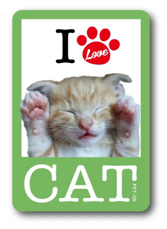 I Love Cat Car Sticker | Waterproof Vinyl Decal