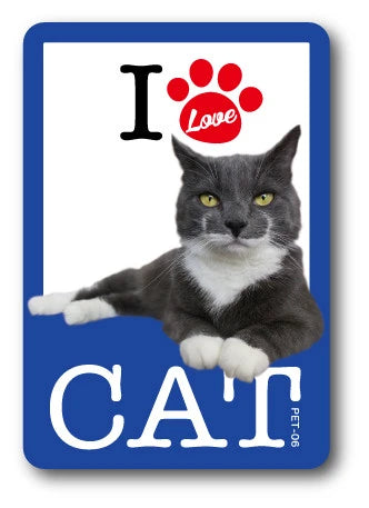 I Love Cat Car Sticker | Waterproof Vinyl Decal